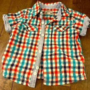 MOTHERCARE • Plaid Kids Shirt - Red, Blue, White